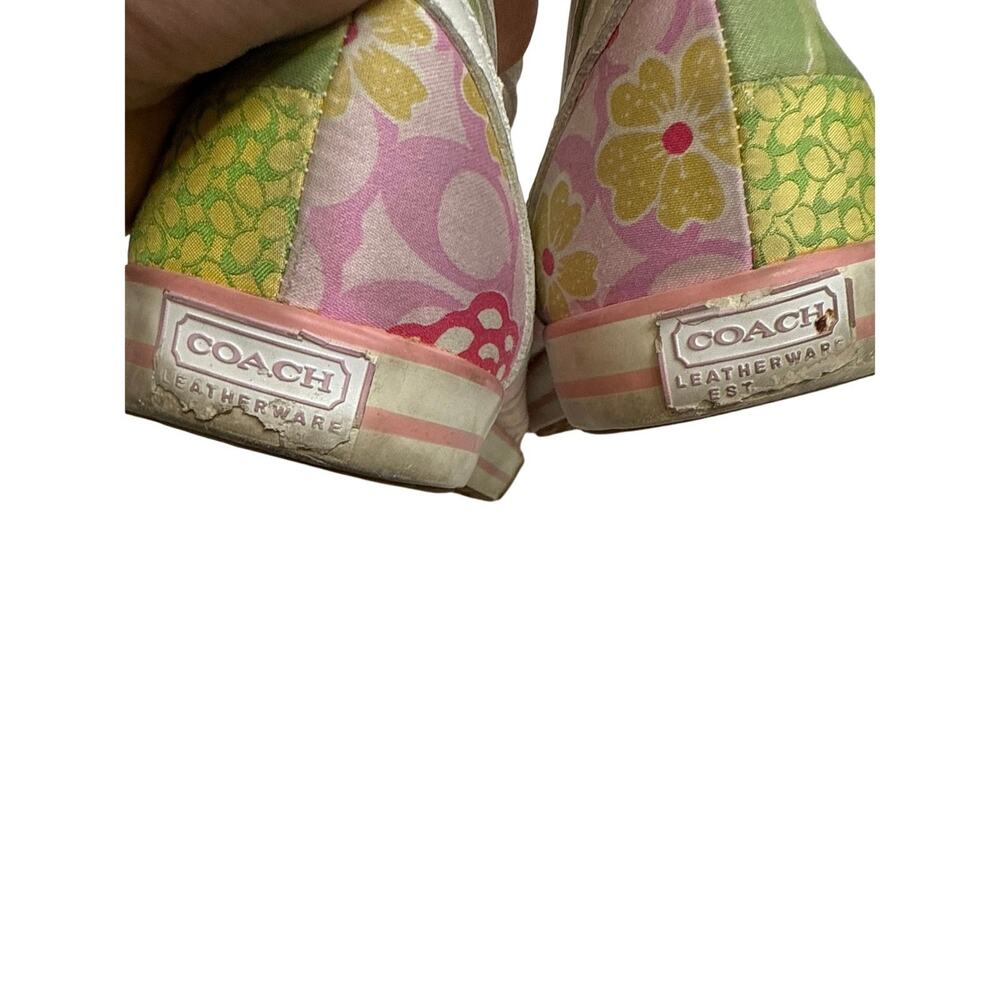Coach Patchwork Dawnell Pastel Lace Up Sneakers Sz 6.5M Women’s Colorful - Picture 6 of 8